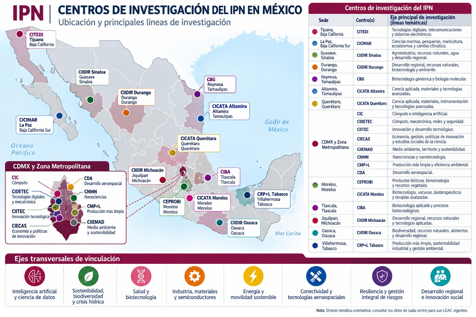 Centros de Investigación del IPN en México